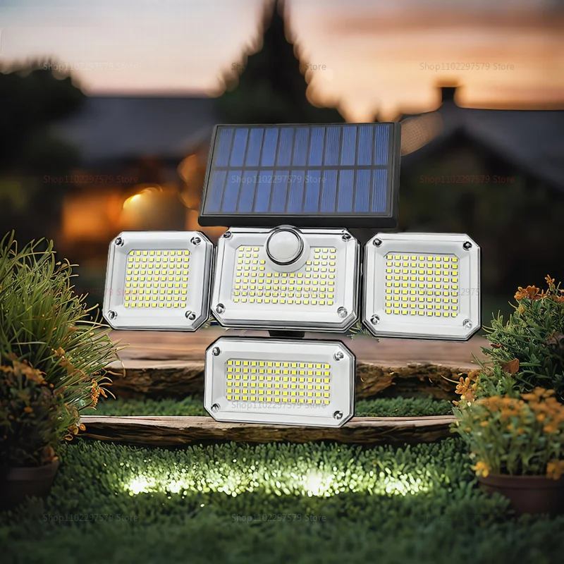 【セール中】ソーラー街路灯屋外ガーデンライトホーム防水庭屋外リモコン超高輝度照明センサー街路灯
