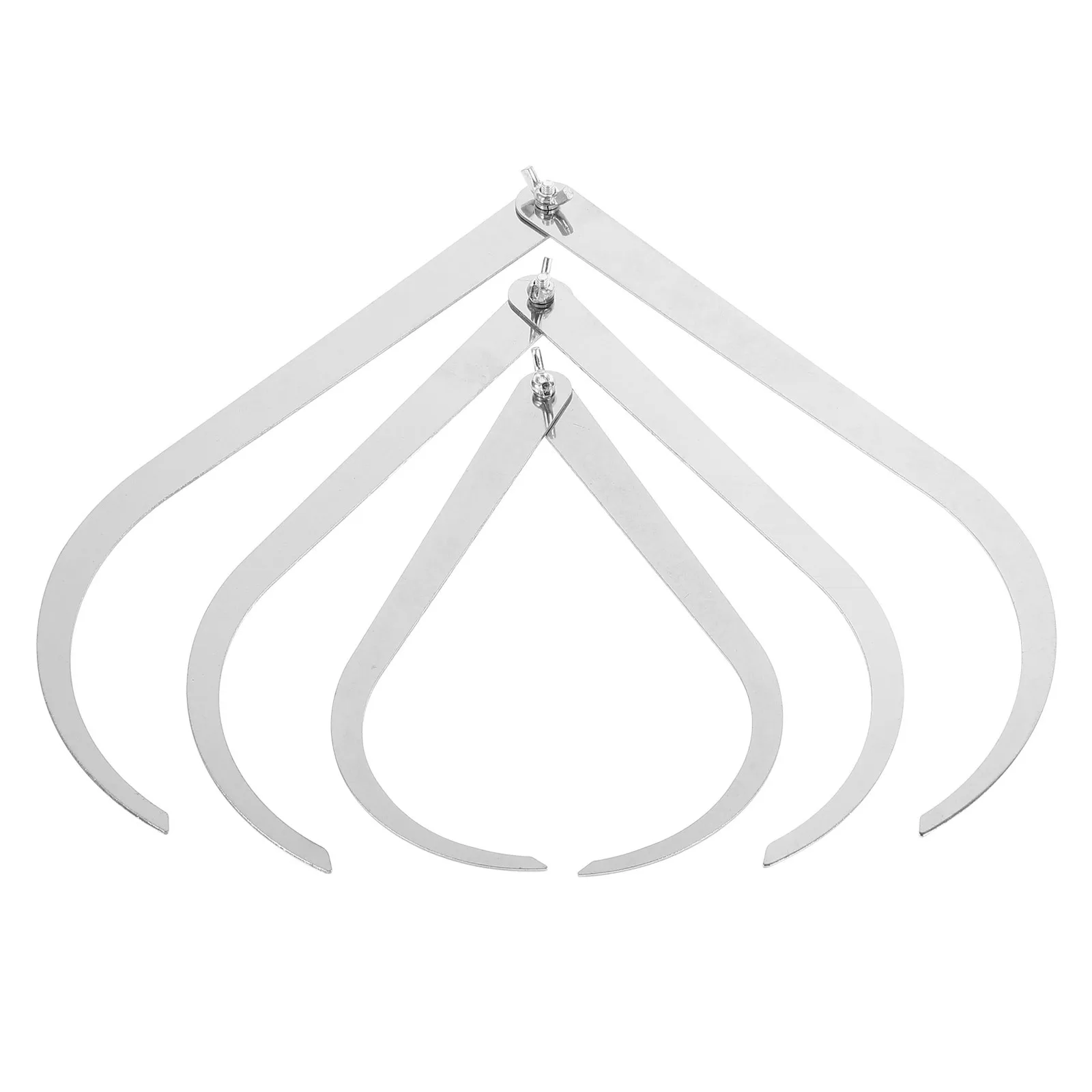 3 قطعة الفرجار الخارجي الفولاذ المقاوم للصدأ أداة قياس الدقة للحرف النحت السيراميك الفخار الطين النمذجة تشكيل