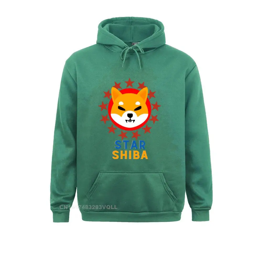 Shiba Inu Coin Crypto Decal Casual Autumn Men Hoodies England Style Clothes Coupons Long Sleeve Sweatshirts