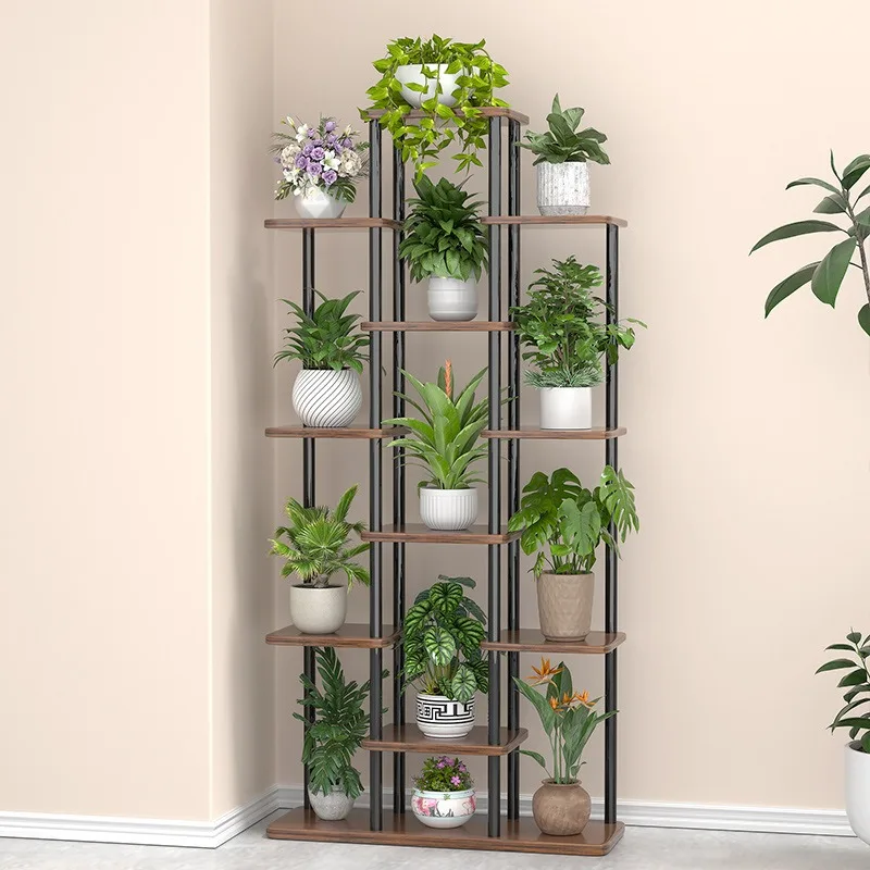 Flower stand removable indoor home living room floor-to-ceiling multi-layer dill succulent flower pot stand balcony potted plant