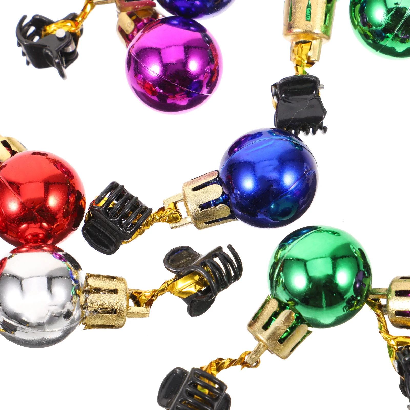 

12 шт., рождественский набор зажимов для бороды, красочные безделушки для волос на лице, легко прикрепляемые украшения для бороды, аксессуары для вечеринки в Санта-Клаусе