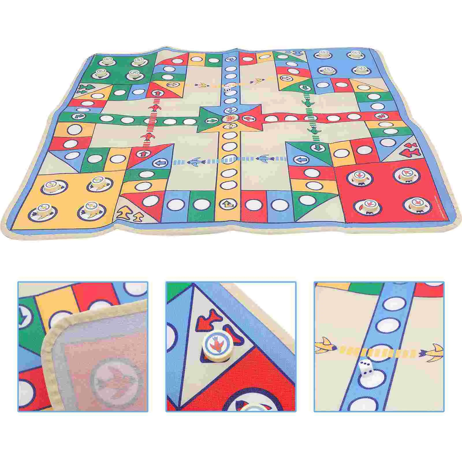 

Flying Chess Rug Board Game Aeroplane Rugs for Kids Desktop Mat Travel