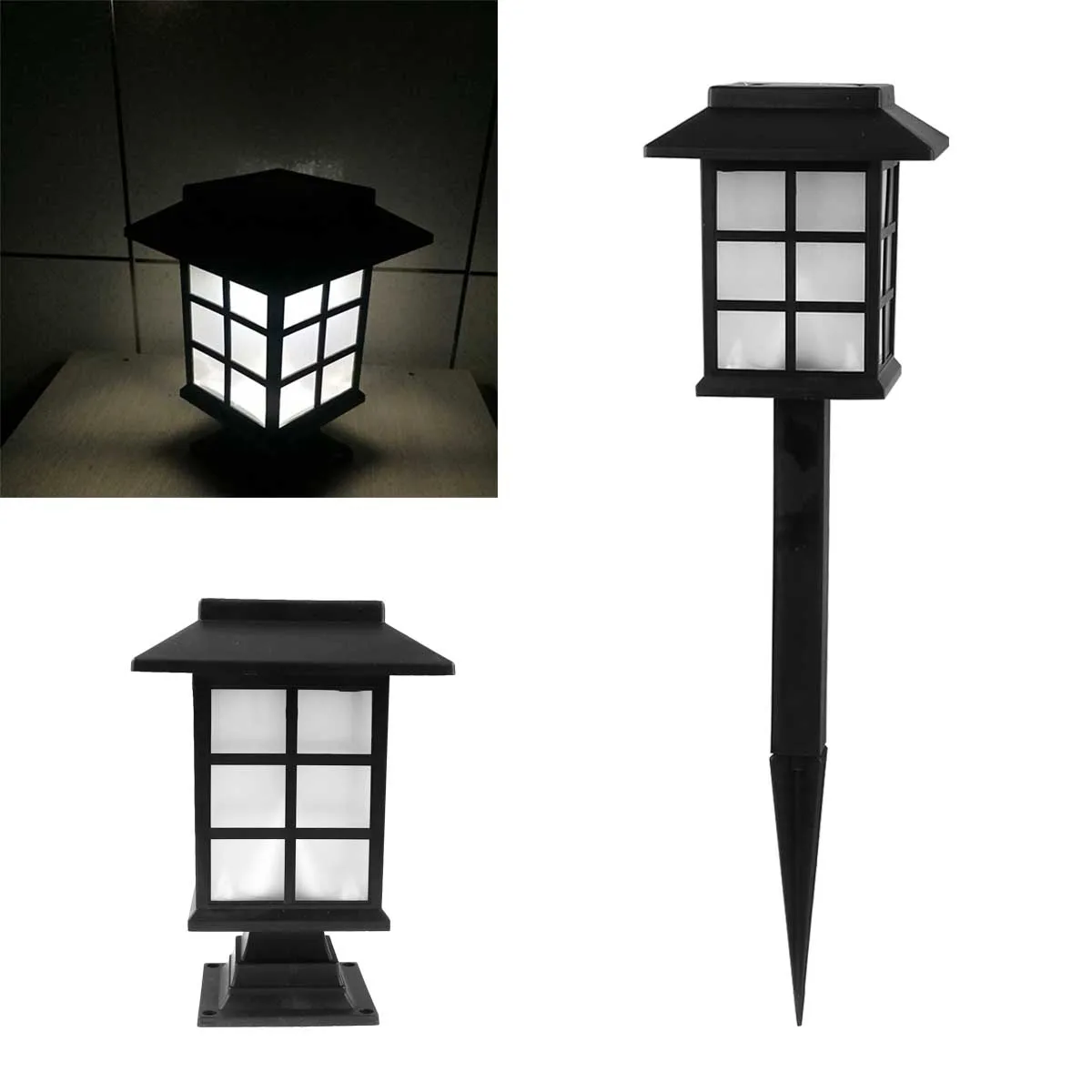 

4Pcs Solar Lights Durable Safe Installation Waterproof Outdoor Lamp Courtyard Wall Garden Pathway Solar Powered Lighting