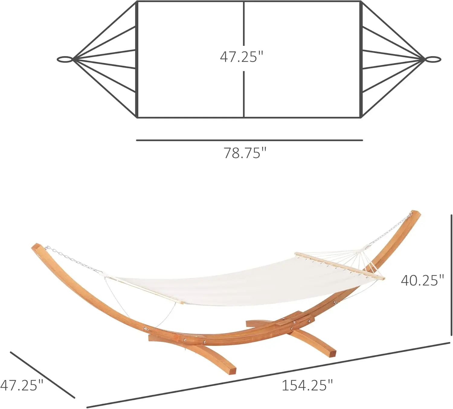 Hamac d'extérieur avec support, cadre en bois extra large, pas besoin d'arbre, intérieur et extérieur, style Boho, sieste, 12.8 pouces