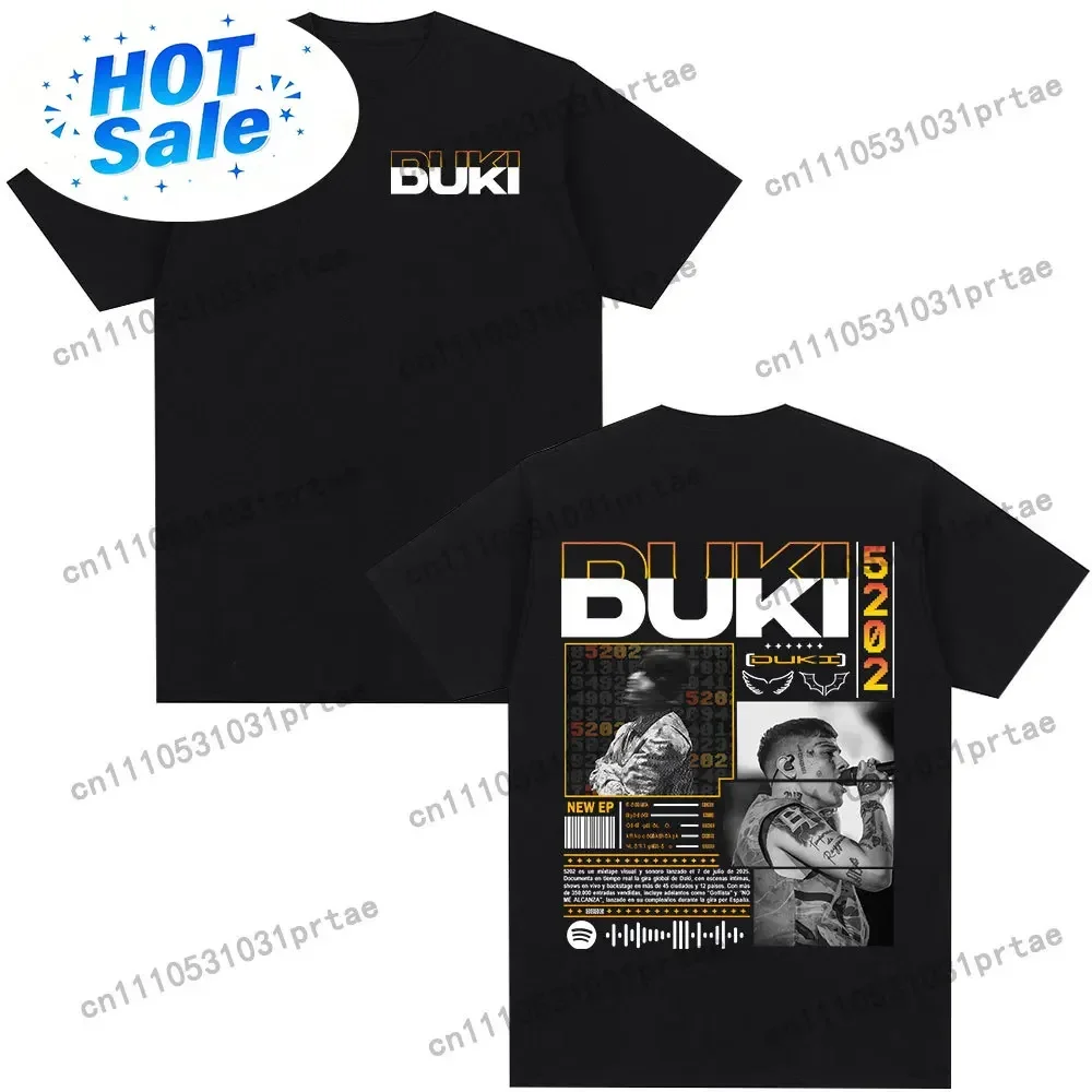 Rapper Duki Duki 5202 MIXTAPE Album T Shirts Mens Women Fashion Hip Hop Vintage T-shirt Cotton Casual Short Sleeve T-shirts Blac