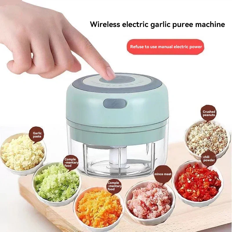 Xiaomi Portable Wireless Portable Electric Food Chopper Mini Electric Garlic Masher USB Rechargeable Meat Grinder and Masher