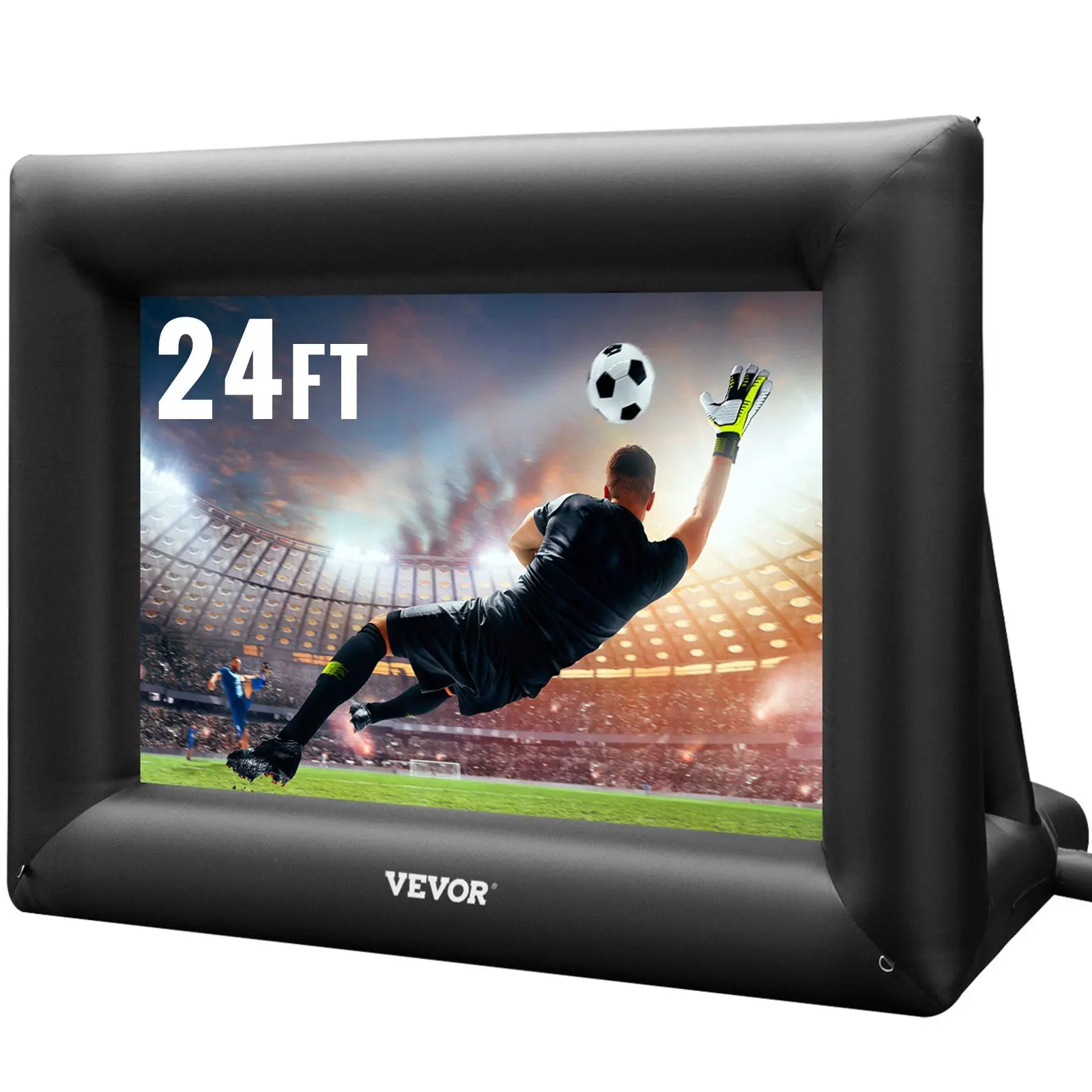 

Надувной экран для кино 24 фута (7,3 м) для улицы с воздуходувкой 360 Вт, из ткани Оксфорд, поддерживает фронтальную/заднюю проекцию