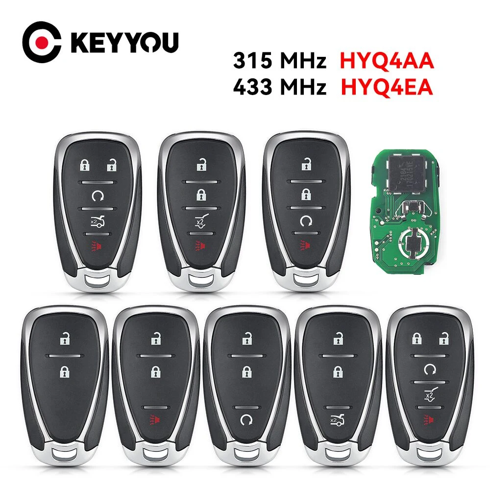 

KEYYOU Car Remote Keyless For Chevrolet Cruze Spark Camaro Equinox Malibu 2017 2018 ID46 315/434Mhz FCC HYQ4EA / HYQ4AA Car Key