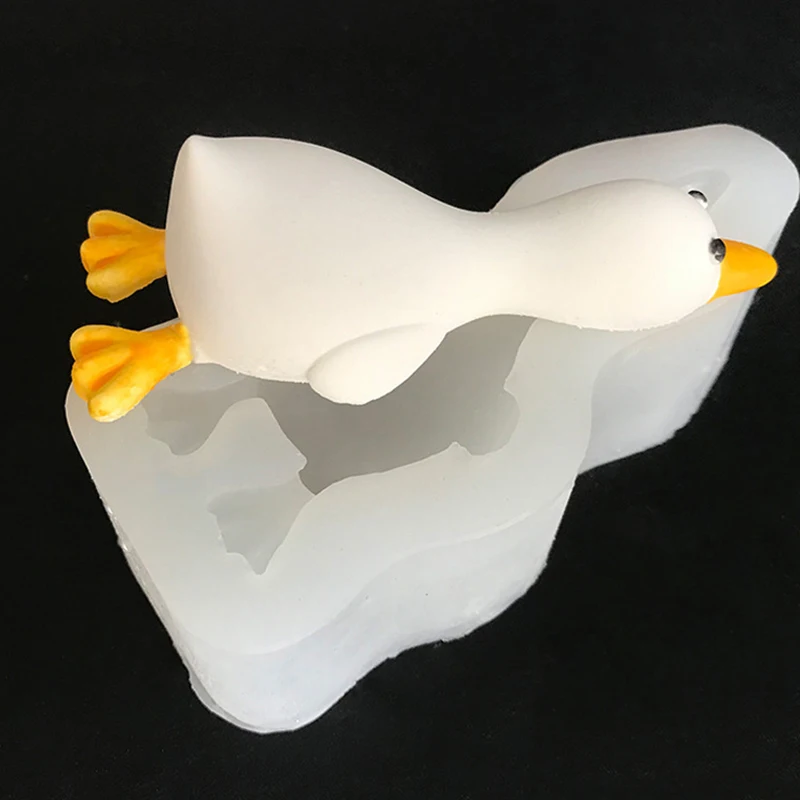 3D Cute Duck Form Silicone Mold DIY Scented Candle Plaster Soap Resin Mould Handmade Baking Chocolate Cake Molds Home Decor Gift