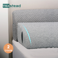 1Pc Bed Gap Filler Bed Wedge Pillow Headboard Pillow Memory Foam Material Mattress Gap Filler with 2 Side Large Pockets