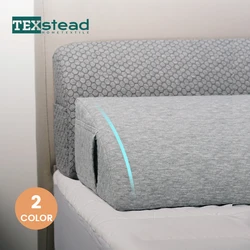 1Pc Bed Gap Filler Bed Wedge Pillow Headboard Pillow Memory Foam Material Mattress Gap Filler with 2 Large Side Pockets