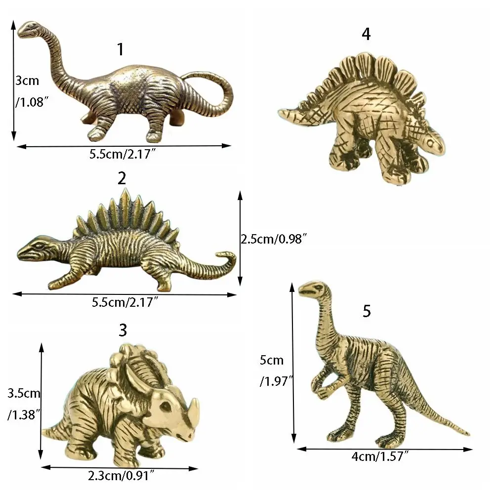 Creative Alloy Dinosaur Statue Vintage Animal Dinosaur Miniatures Mini DIY Children Dinosaur Toy Toy Gift