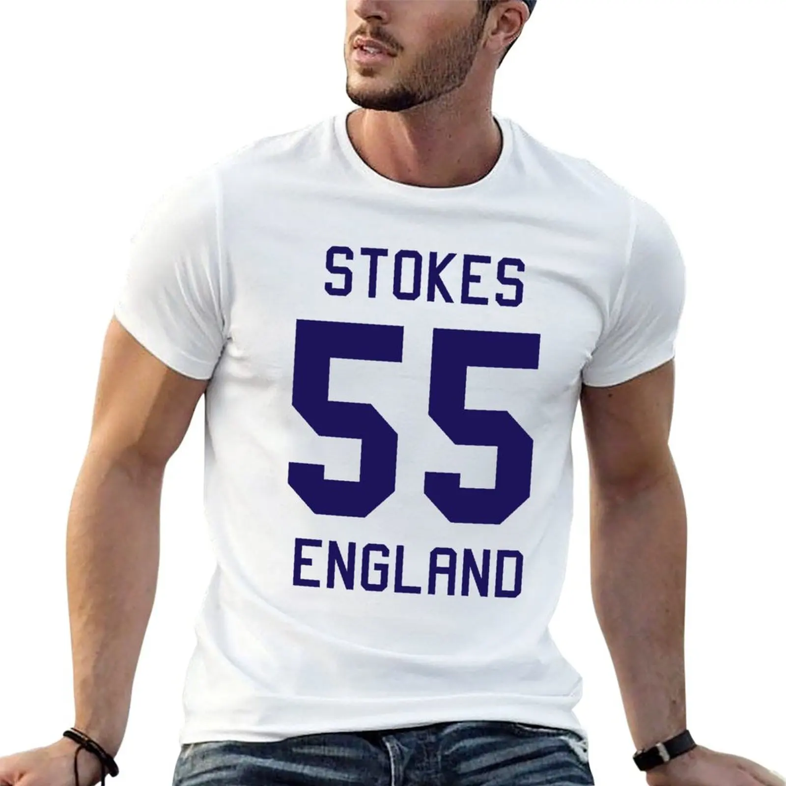Ben Stokes 55 English Cricket Jersey T-Shirt funny shirt cotton anime figures oversized t shirts for men