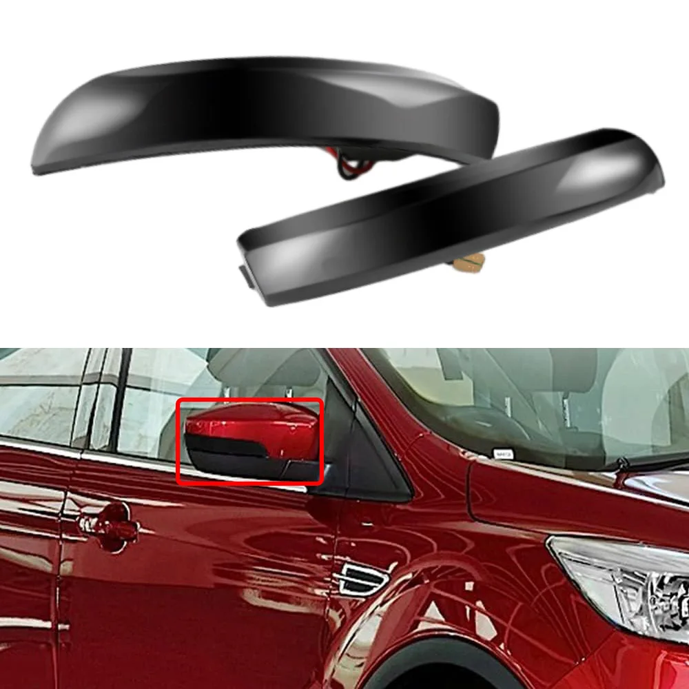 2 luces LED de señal de giro para espejo lateral, izquierda/derecha, para Ford Kuga Escape EcoSport C-Max 2013-2018 1806305 1806306