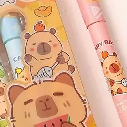 

6Pcs Capybara Highlighter Pen Pen Marker Pen Fluorescent Pen Drawing Key Point Marking Student Stationery School Office Supplies
