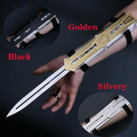 New Metal Sleeve Sword Hidden Blade Can Ejection Sleeve Sword Movie Assassin Costume props Weapons Accessory