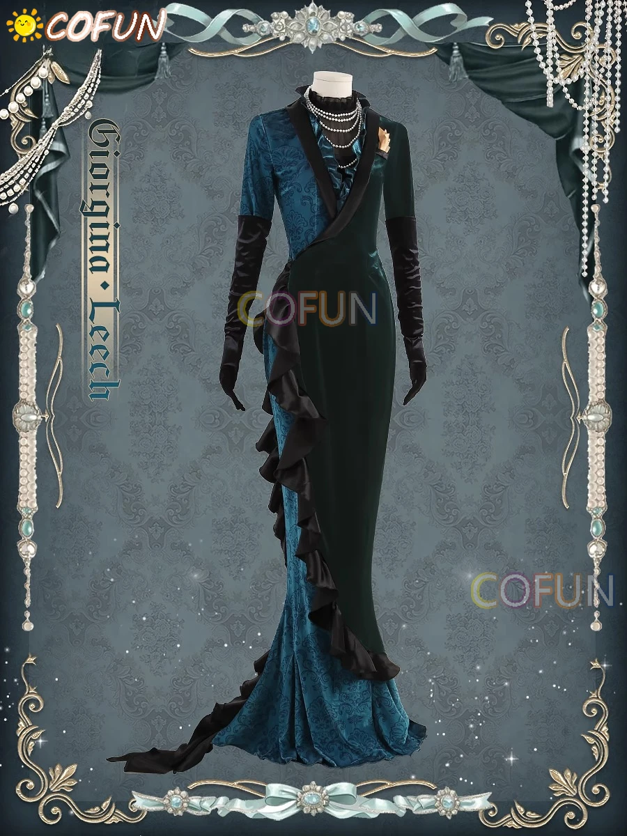 COFUN [مخصص] زي العجائب الملتوي جورجينا ليتش-اليشم وفلويد ليتش أمي بدلة فاخرة أزياء تنكرية للنساء لي