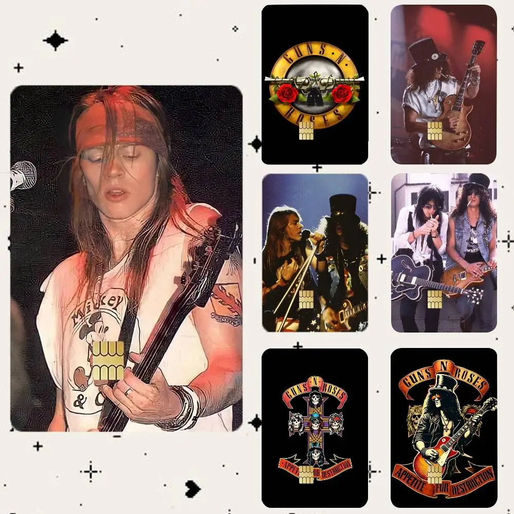 

GNR band Guns N Roses HD Waterproof Card Skins Protective Stickers for Credit Bank Game Cards