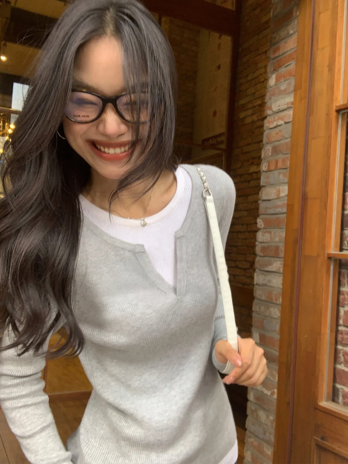 

Pusumede Color Blo Long Sve трикотажная футболка женская Sli внутренняя одежда осень мода облегающий топ Quali Gluechiffon