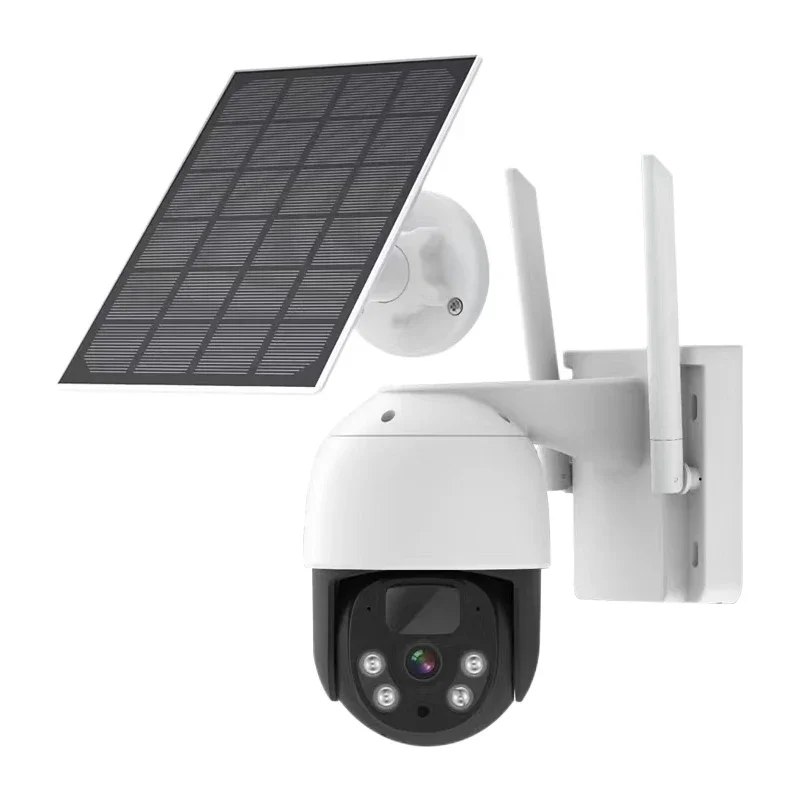 Battery Solar Power 2 Way Audio PTZ Camera Wireless NVR System 4CH 4MP Wifi Surveillance Set