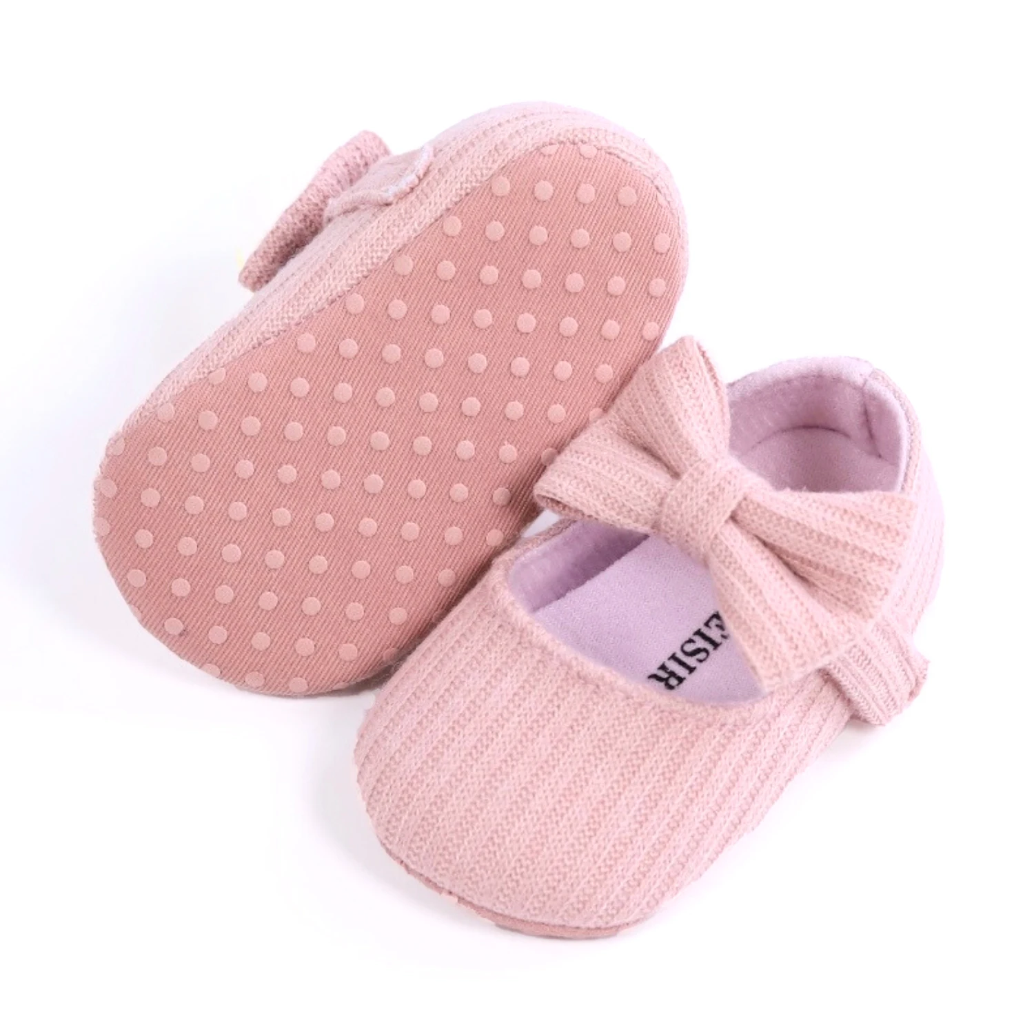 Trendy Cute Bowknot Mary Jane Shoes For Baby Girls, Comfortable Lightweight Non Slip Walking Shoes For Indoor Outdoor Party, Spr