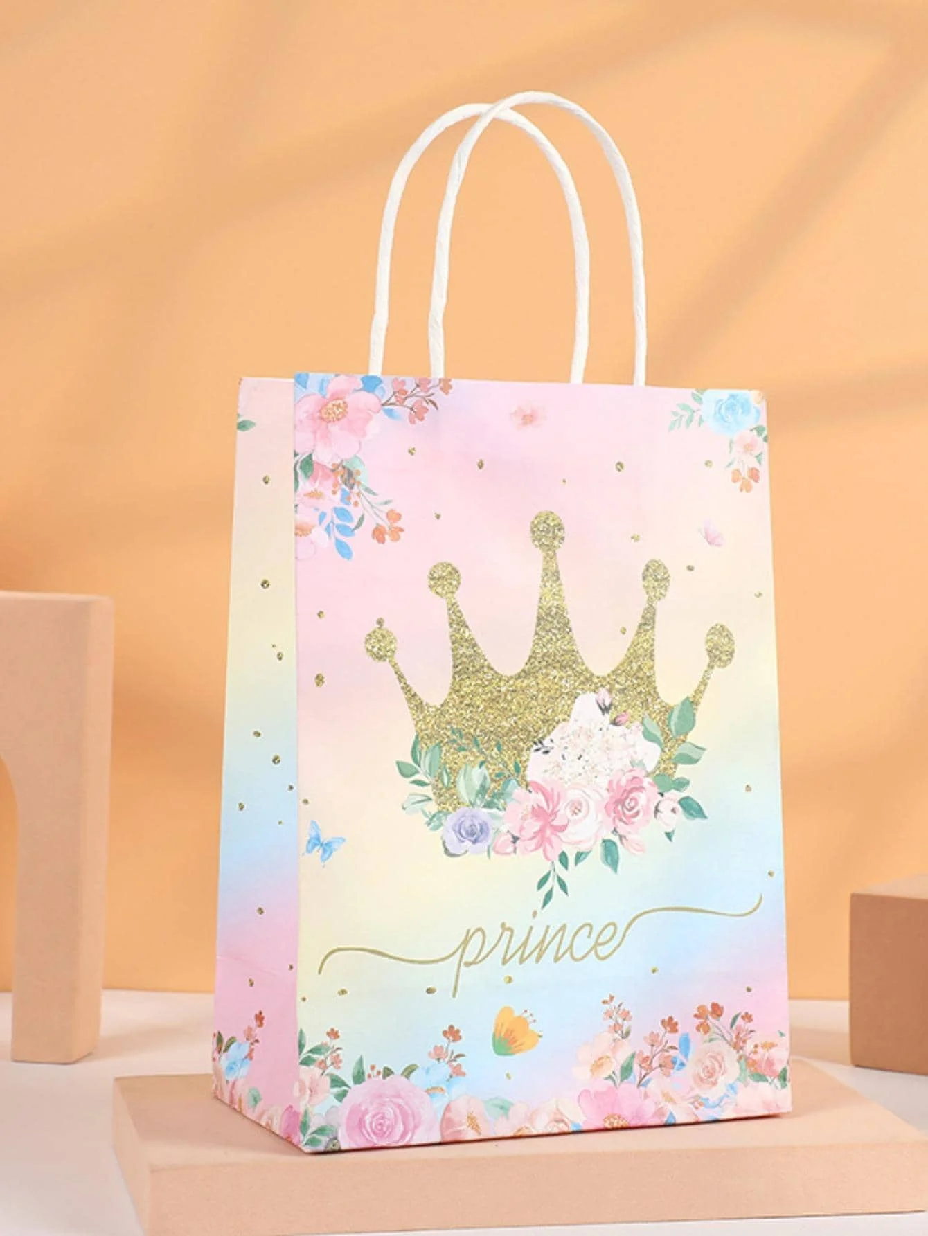 Butterfly flower crown Butterfly paper bag party gift bag paper gift bag set of 5