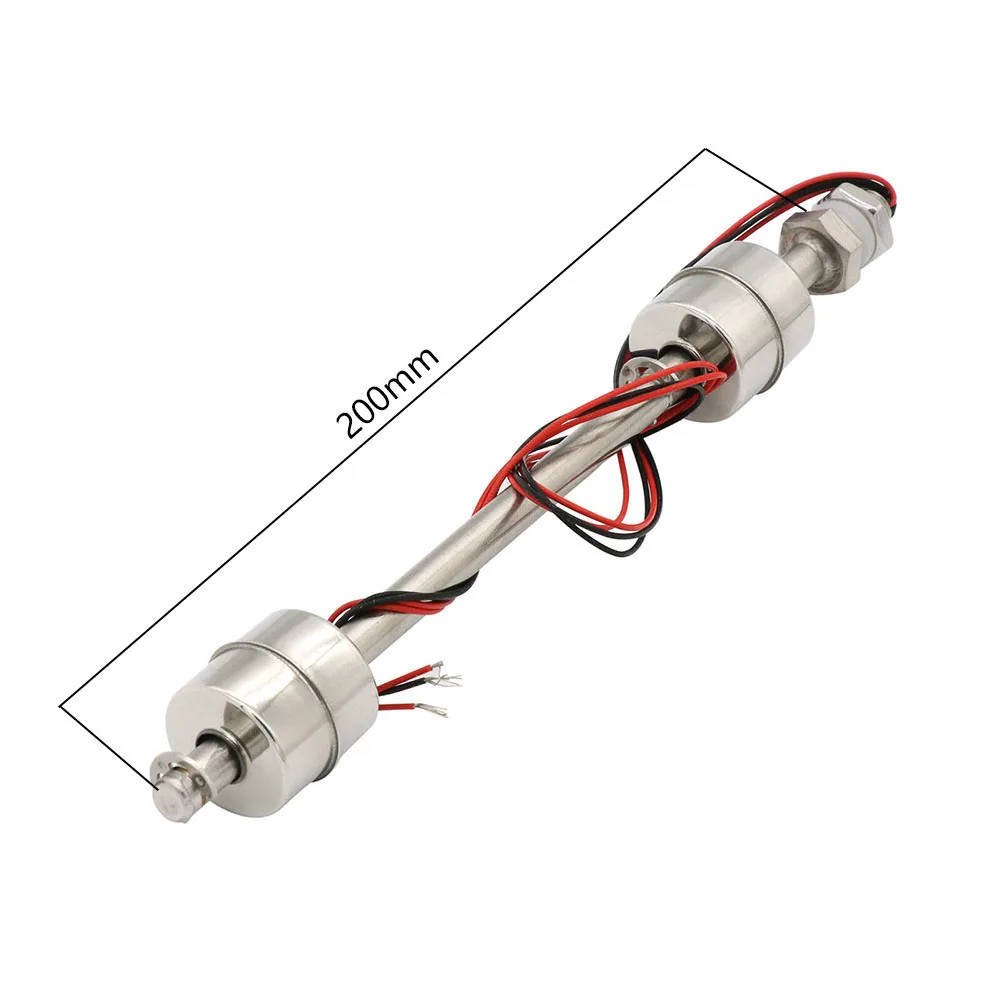 1pc Sensore di livello dell'acqua Interruttore a galleggiante a doppia sfera in acciaio inossidabile Serbatoio Piscina Apparecchiature elettriche e accessori per forniture