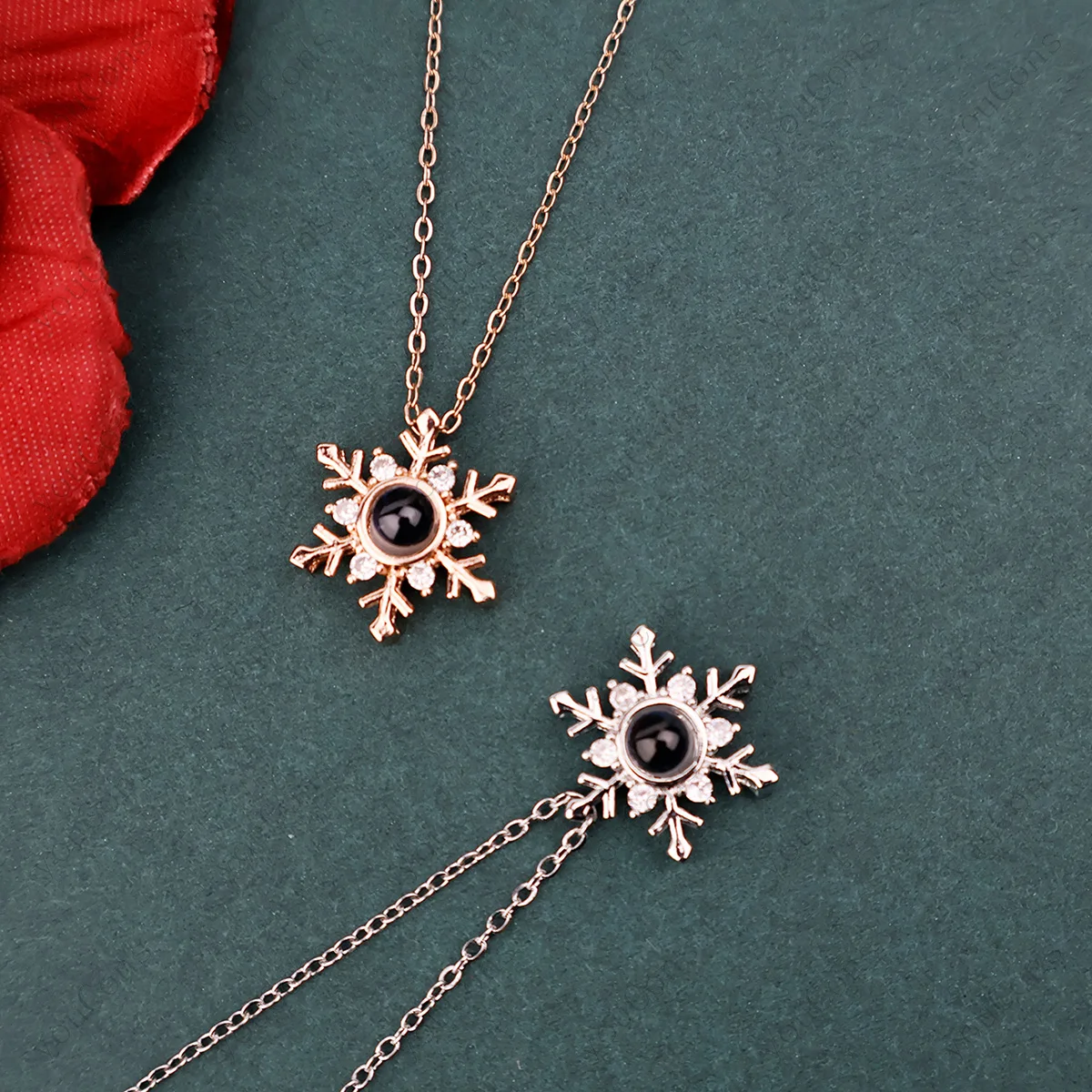 Luxury 100 Languages Projection Pendant Necklaces With Rose Gift Box For Women Girlfriend Mother Christmas Valentine Jewelry