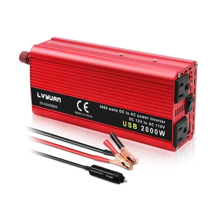 High Quality Power Inverter 2000w 12v 24v 110v 220v dc to AC 50hz 60hz Improved Sine Wave Inverter