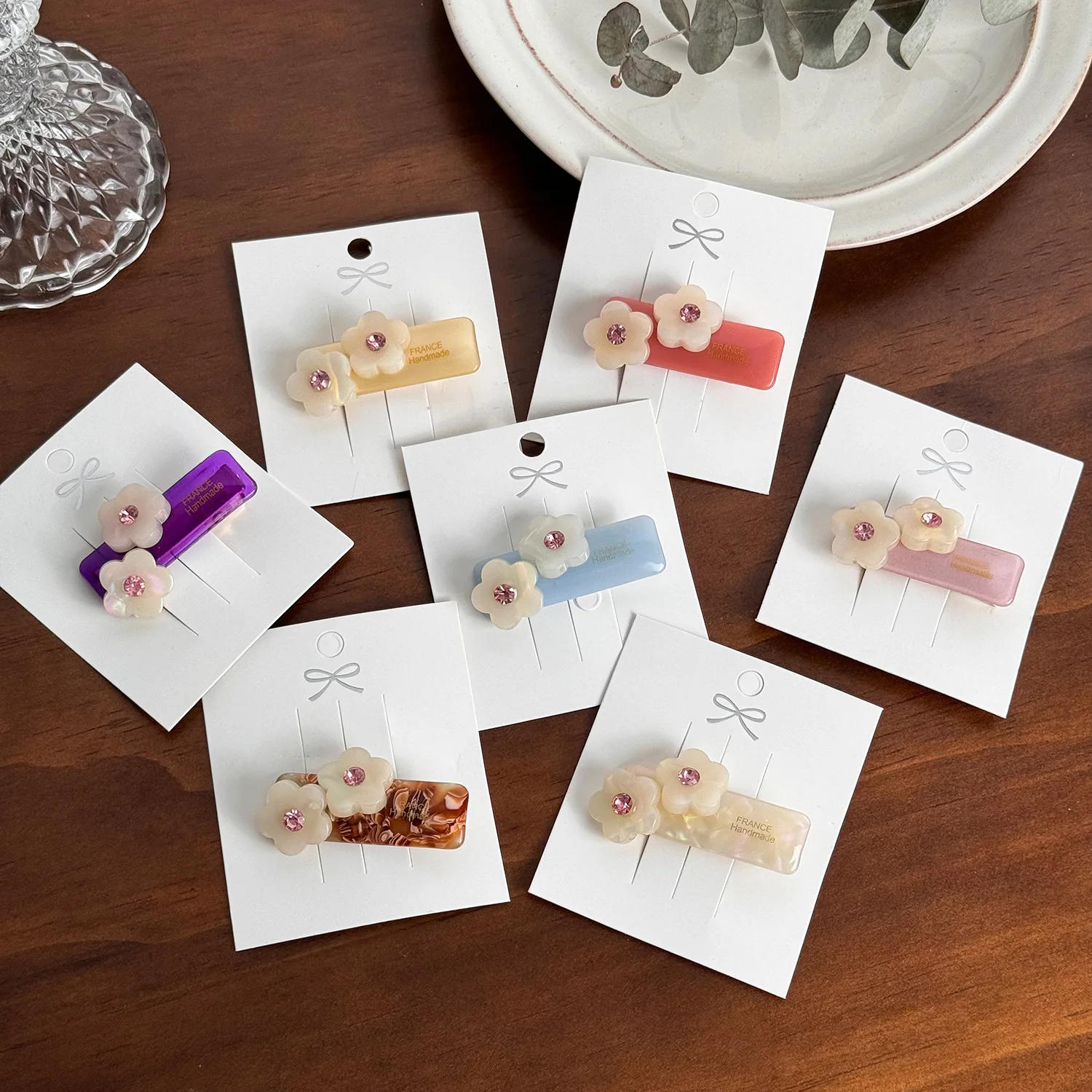 

New France Elegant Sweet Girl Flower Acetate Hairpin