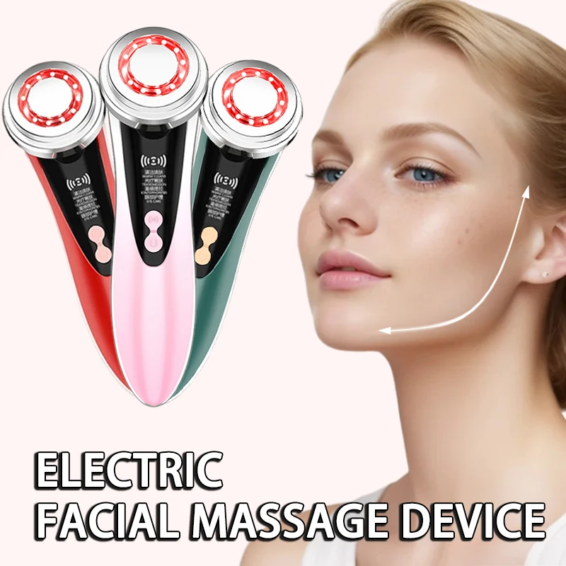 Facial Skin Care Face Lift Devices Microcurrent Facial Skin Care Women Facial Massager 7 In 1 Beauty Tool