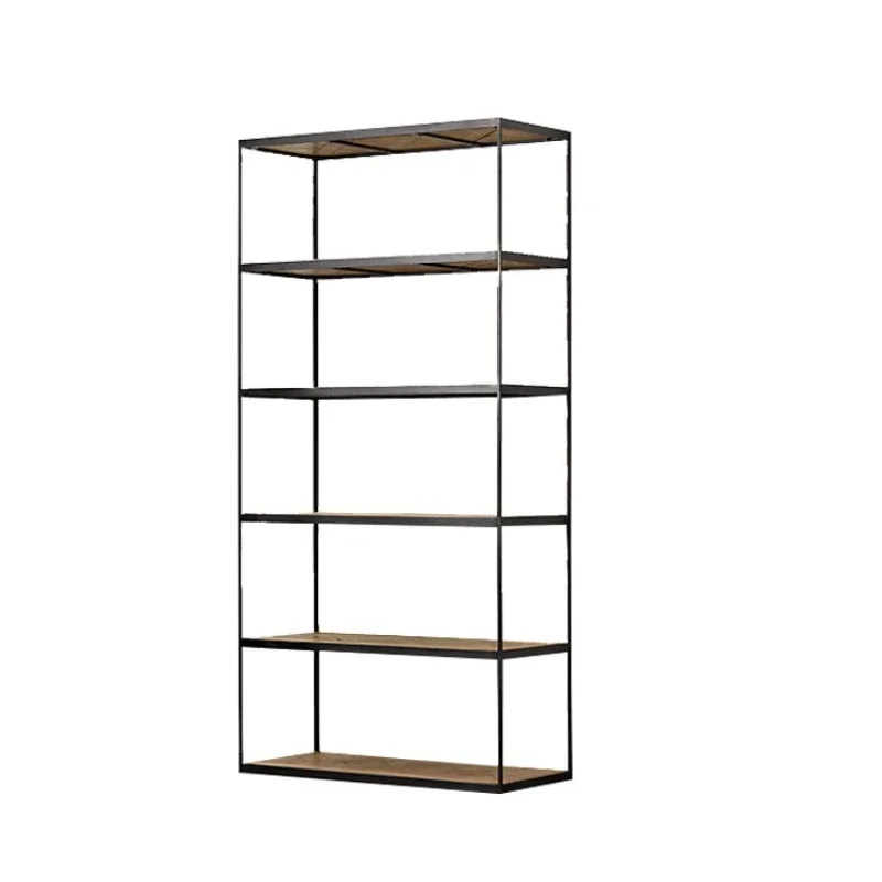 

Creative iron bookshelf partition shelf, simple living room floor to ceiling screen, modern display rack