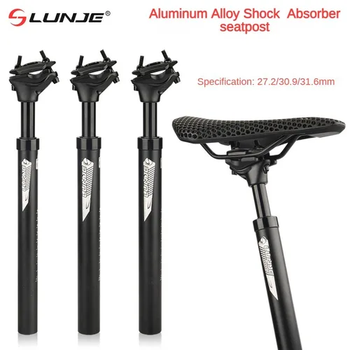 Tubo de tija de sillín de aleación de aluminio ultraligero, tubo de tija de sillín de bicicleta de montaña, amortiguador, tubos de asiento de bicicleta de amortiguación, 27,2/30,9/31,6mm
