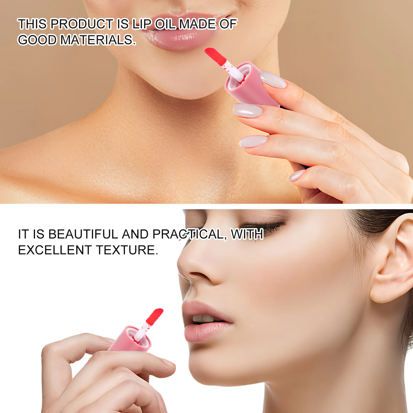 3Pcs Lip Oil Moisturizing Nourishing Formula Lightweight Portable Design for Dry Chapped Lips Daily Care Desalinate Lip Glosses