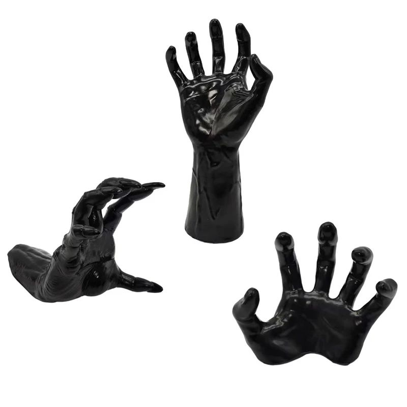Halloween Demon Hand Statue Creepy Severed Hand Wall Hanging Ornament Spooky Prop for Home Party Haunted House Decoration