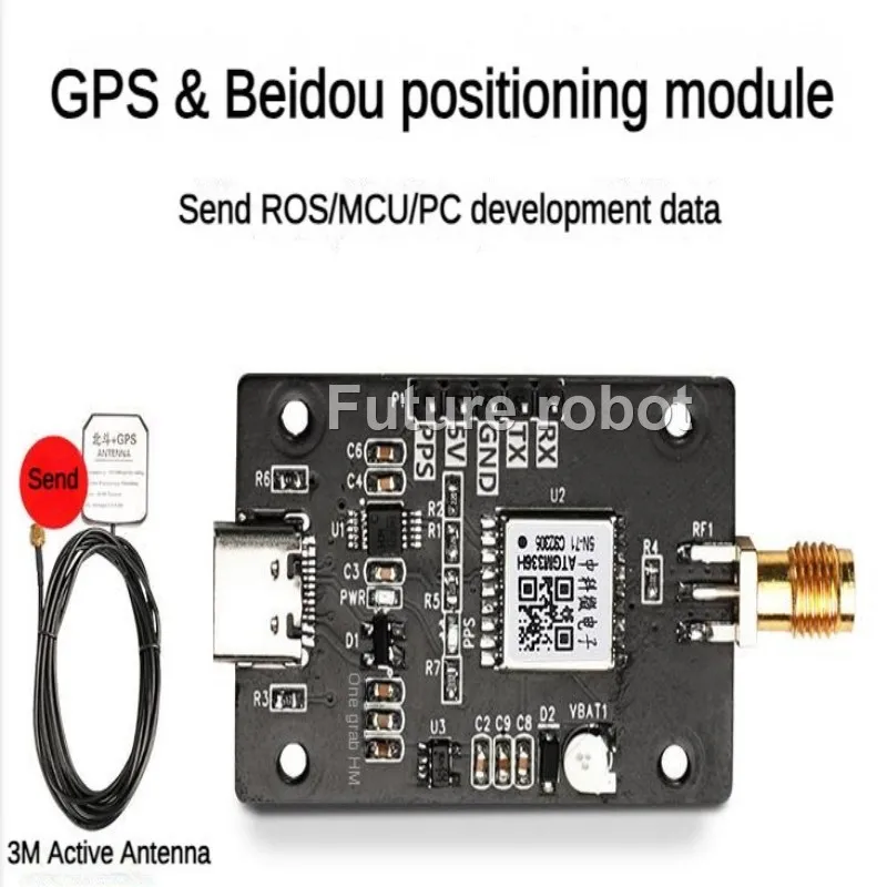 GPS Beidou 포지셔닝 모듈 GLONASS QZSS BDS IMU ROS 로봇 개발 보드 용 안테나가있는 네비게이션 위성 위치