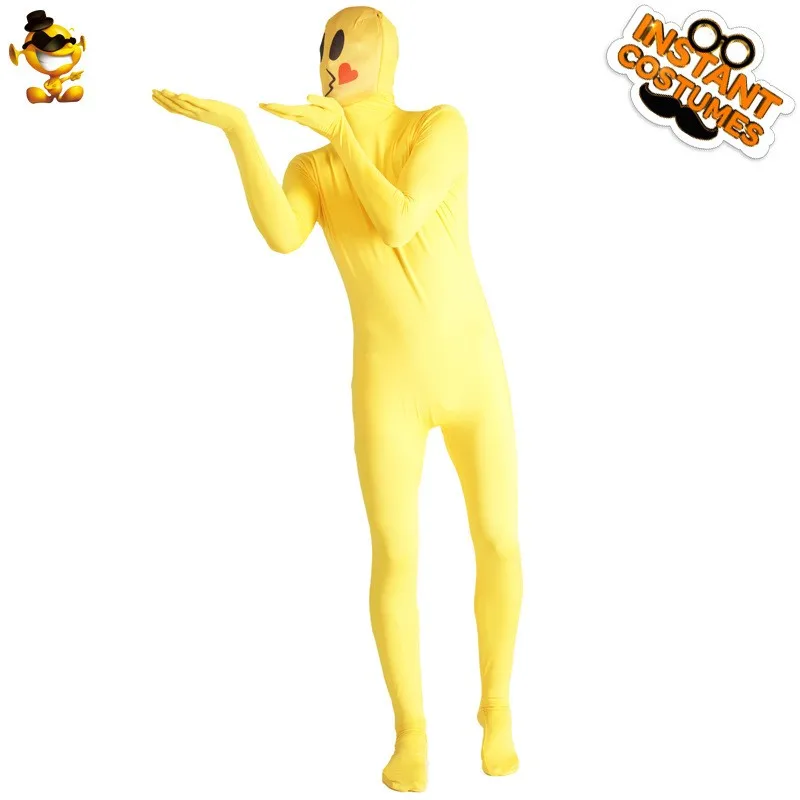 

Невидимый желтый экстразонный комбинезон для взрослых, забавный костюм для Хэллоуина, скрытый костюм для тела, загадочный костюм