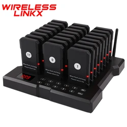 Wirelesslinkx Wireless Restaurant Pager System 24 Buzzer Wireless Calling Beeper System Restaurant Coffee Dessert Burger Shop