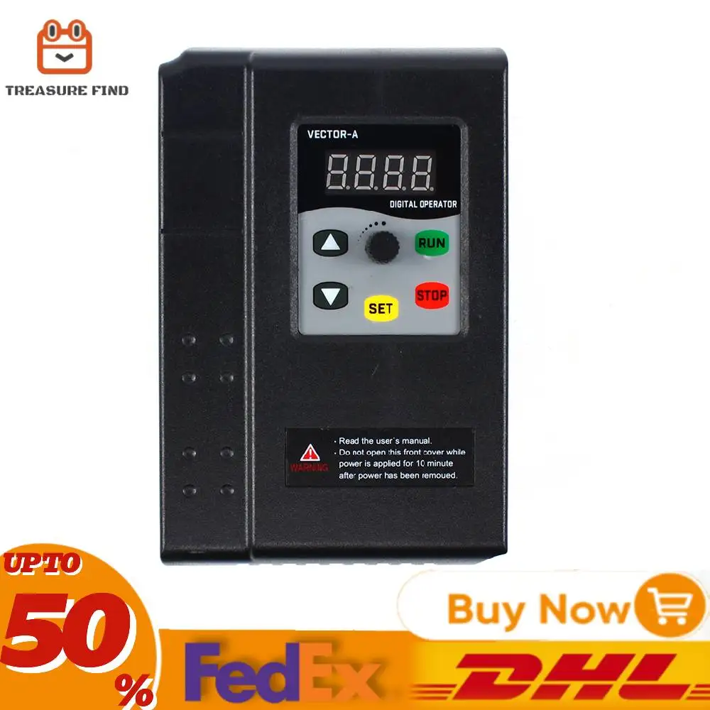 1.5KW Inverter Variable Frequency Drive,0-999Hz Output  Frequency Converter,Energy-Efficient Controller for Electric Motor