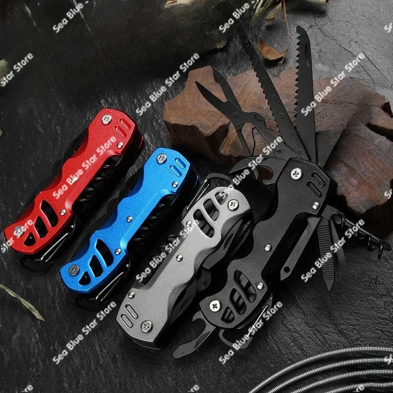 Cross-border multi-functional combination tools camping car outdoor portable folding pliers and scissors hardware tools