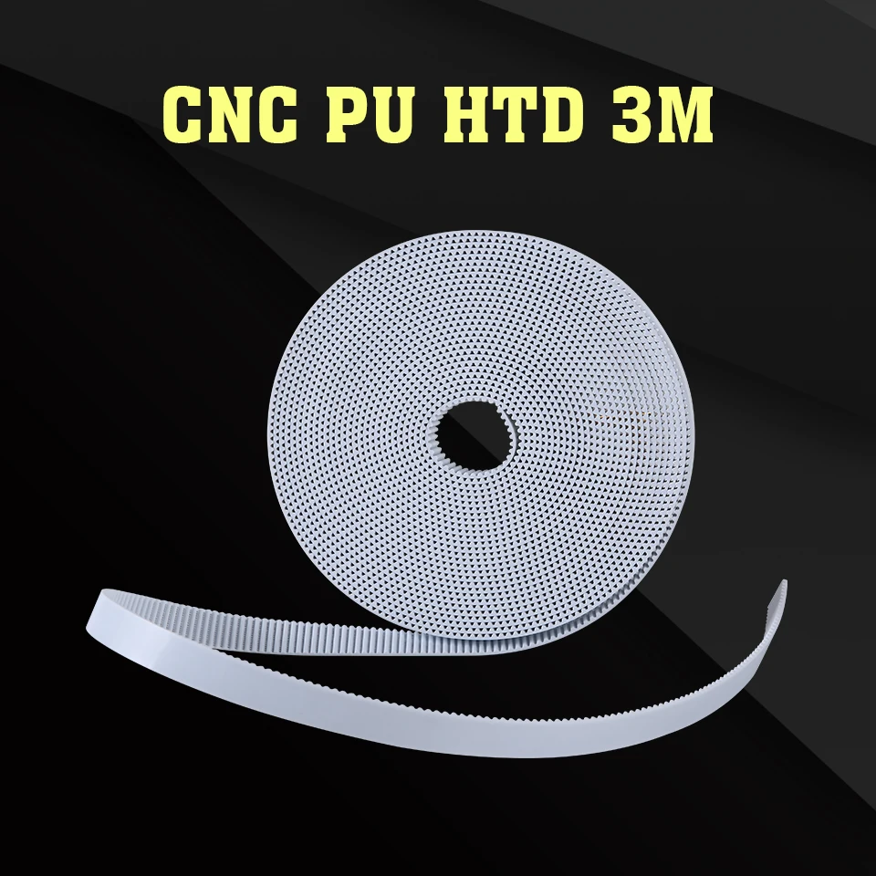 

CNC PU Open Timing Belt HTD 3M Synchronous belt Width 10 15mm Drag Transmission for Machine Motion System 3M Polyurethane