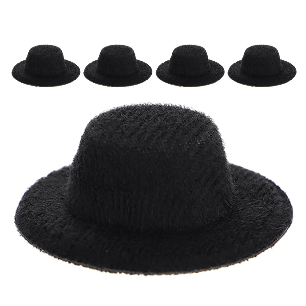 5 stuks mini-hoge hoeden lichtgewicht stof miniatuurhoeden voor ambachten feestdecoraties doe-het-zelf accessoires schattige kleine hoed