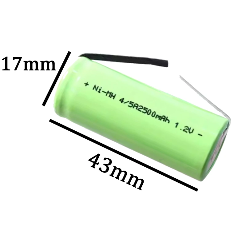 New Electric Toothbrush Battery 1.2V 2500mAh 43x17mm for Braun Oral-B Toothbrush Battery Replacement Battery