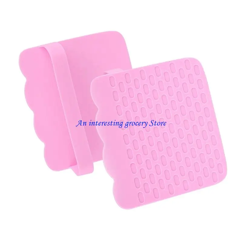 652D Square Silicones Palms Pad For Gym Workouts Nonslip Grip Support Hand During Weightlifting Push Ups Training