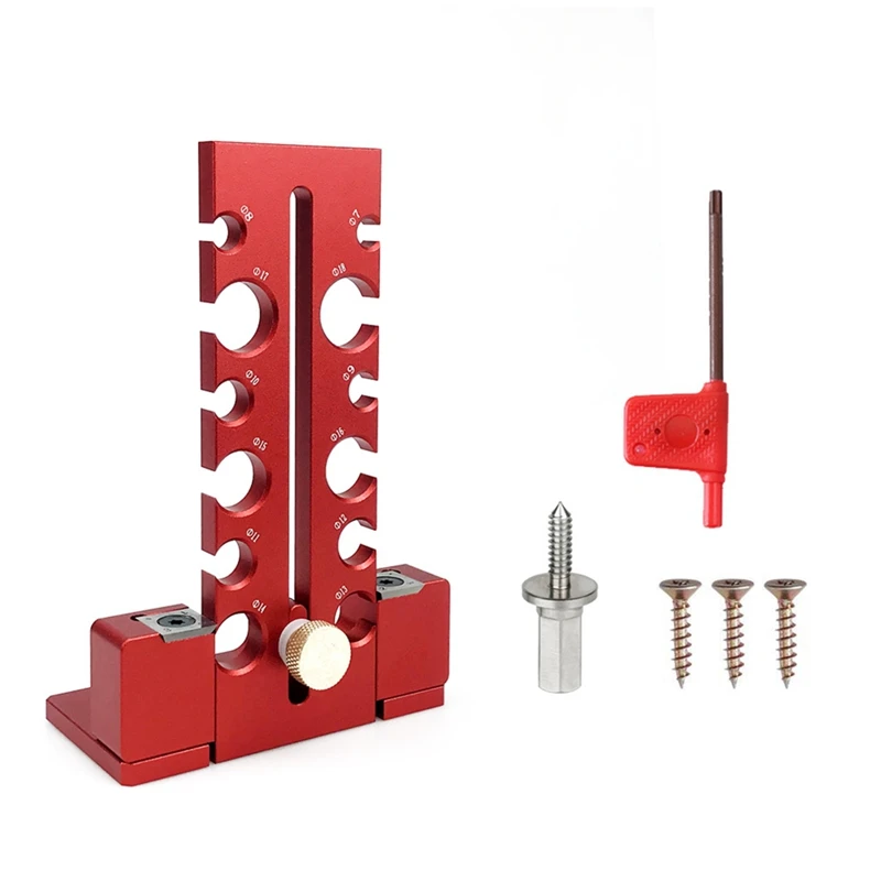 

Dowel Maker Jig Kit 7-18Mm Adjustable Dowel Maker Cutter 12 Holes Aluminum Alloy Woodworking Tool Round Rod Sticks Jig-AU68