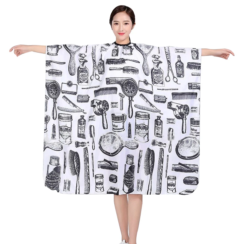 2023 New Products Pattern Cutting Hair Waterproof Cloth Salon Barber Cape Hairdressing Hairdresser Apron Haircut Capes