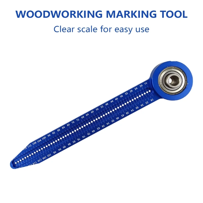 ไม้เข็มทิศ Scriber,อลูมิเนียมไม้ Scribing เครื่องมือแบบพกพา FIXED-Point Circle ไม้บรรทัดช่างไม้เครื่องหมายเครื่องวัด