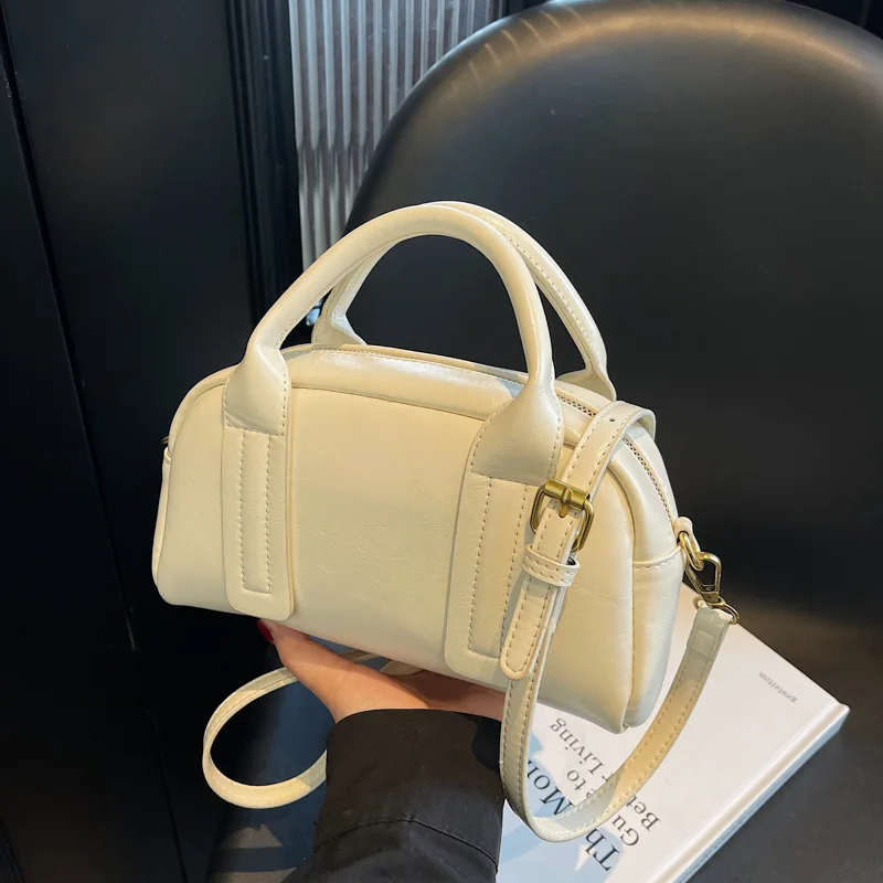 

Korean-Inspired Shell Bag 2025 - Vegan Leather Tote, Stylish Hobo Purse for Women, Lightweight Casual & Office Shoulder Bag