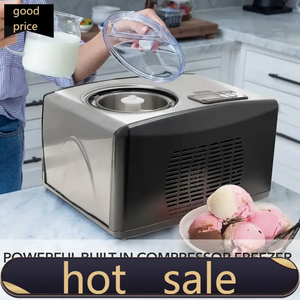 

Activity price 5PopularAutomatic 1.6 Qt Ice Cream Maker with LCD Display, Timer, No Pre-Freezing, Stainless Steel