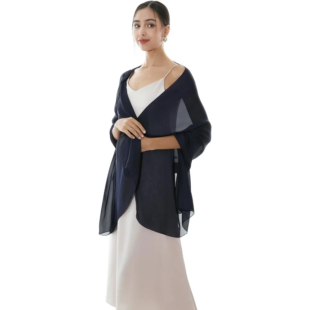 

Women Shawls and Wraps for Evening Dresses Like Chiffon Silk Scarf Formal Silky Pashmina Shawls for Weddings